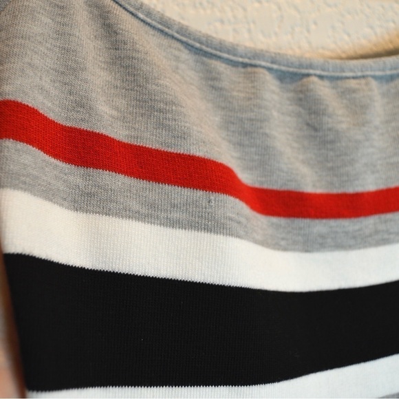 Windsor Stretchy Knit Striped Bodycon Dress, Size Large NEW - Picture 6 of 6